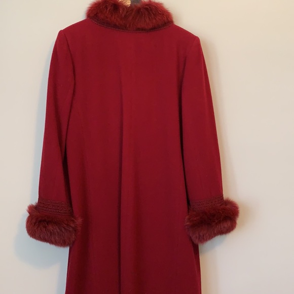 Marvin Richards lambs wool Fox Fur long coat - Picture 5 of 16